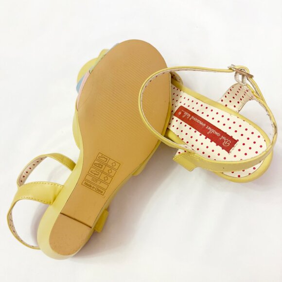 BAIT Footwear yellow rainbow sandal wedge size US 7 - Picture 5 of 5